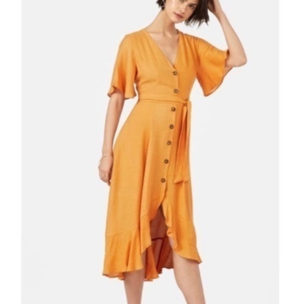 JustFab Marigold Flutter Midi Dress